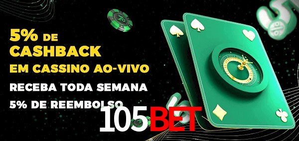 Promoções do cassino ao Vivo 105bet